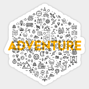 Adventure Icons Sticker